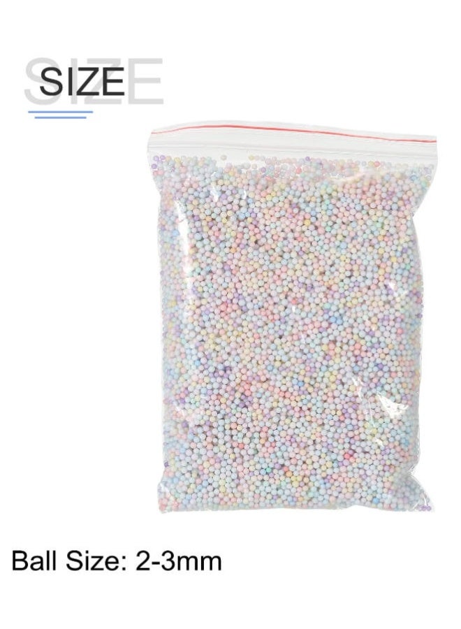 دايتويز كرات صغيرة ملونة بألوان قوس قزح، خرز فوم لملء علب الهدايا، كرات صغيرة متنوعة الألوان من الفوم للحرف اليدوية، خرز زخرفي لديكور المنزل والمناسبات (2-3 مم، عبوة واحدة حوالي 10 جرام) - Image 2